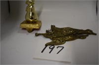 Brass Duck And Stocking Holder