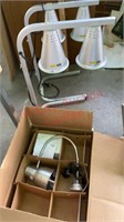 3 Heat Lamps . 1 New in Box & 2 Double