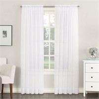 (2) No. 918 Emily Sheer Voile Rod Pocket Curtain