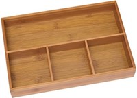 Lipper International 824 Bamboo Wood 4-Compartment