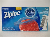 Ziploc Freezer Bags with Double Zipper Seal and