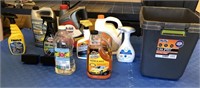 115 - BUCKET OF CAR WASHING & ENGINE SUPPLIES