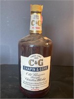 Vintage Chapin & Gore 93 proof whiskey bottle