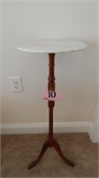 MARBLE TOP PLANT OR LAMP STAND 12X33