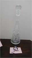 BEAUTIFUL GLASS DECANTER 16 IN