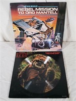 2 Star Wars Records Vinyl Rebel Mision & Ewok