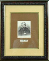 GENERAL WINFIELD SCOTT FRAMED AUTOGRAPH AND IMAGE