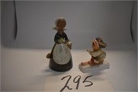 Dutch Girl Bell And German Figure Carving