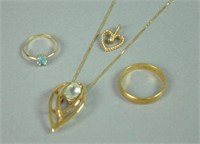 (5) PIECE GOLD JEWELRY GROUP