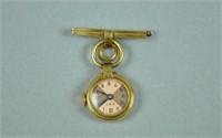 18K SMALL SIZE RETRO LUCIEN PICCARD PENDANT WATCH
