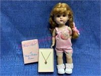 Ginny Vogue Doll (pink satin pjs) -7.5in tall