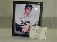 Sandy Koufax signed photo in 8x10 frame