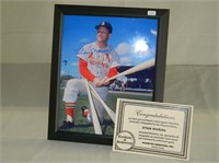 Stan Musial signed photo in 8x10 frame