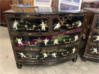 Asian 4-dr chest #1 (Abalone & hand painted)