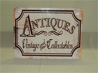 Antiques Metal sign