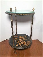 Black & Gold Two Tier Side Table