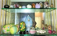 Collection of Egg Trinket Boxes & Music Boxes