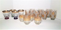 Mid Century Bombay Frosted Drinking Glasses