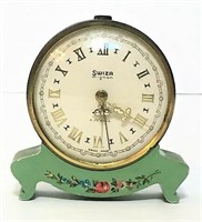 Swiza Painted Metal Bedside Clock