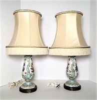 Ceramic Hand Painted French Lamps