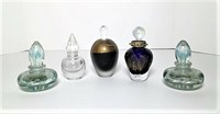 Heavy Art Glass Perfume Bottles