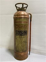 Antique Buffalo brass & copper fire extinguisher