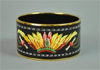 HERMES BRAZIL WIDE BANGLE BRACELET