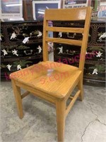 Old IU student chair (sturdy oak)