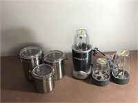 Magic Bullet and 3 canisters