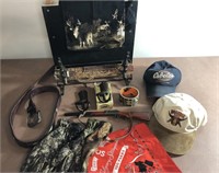 Hats/gloves/belt/2XL tshirt/hat rack/gun lighter