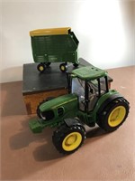 JD silege wagon and tractor