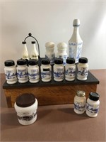 Made in Belgium,Vintage Milk Glass spice shakers