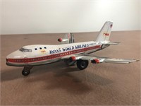 Jumbo Jet Trans World Airline tin toy 747 Japan