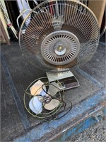 Vintage,Small fan and large brown fan
