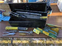 Black tool box, hammer stapler, hand stapler