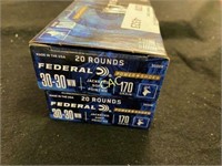20rds Federal 30-30win 170gr Jacketed Soft Point