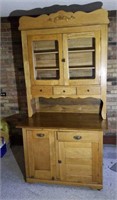 Hoosier Style Oak Cabinet