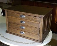 Antique Oak Spool Cabinet