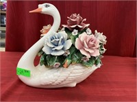 Large Swan Table Ornament (Heavy)  12” H x 13” L