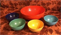 Vintage Metal Multi-Color Popcorn Bowls