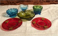 Misc. Lot of Colored Glass Dishes