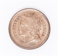 Coin 1868 Three Cent Nickel In Choice BU