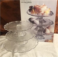 3 Tier Glass Plate Display (NOS)
