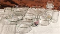 Misc. lot of Clear Glass Kitchen Ware