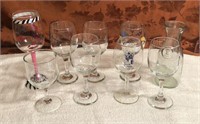 Lot of Assorted Wine Glasses & Carafe