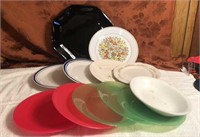 Misc. lot of Glass And Plastic Plates