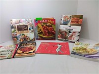 Various cook books and other book