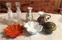 Assorted Candle Holders And Misc. Home Decor