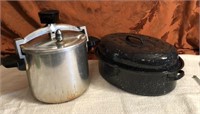 Wear-Ever Chicken Bucket & Enamel Roaster Pan