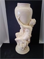 Cement Statue, Lady with Bowl, measures 24